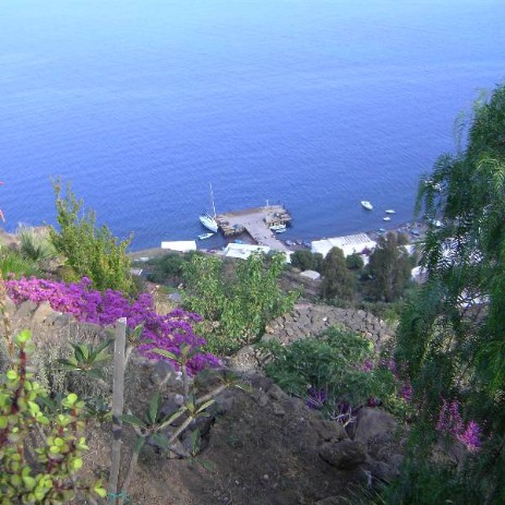 A view of the harbour of Alicudi